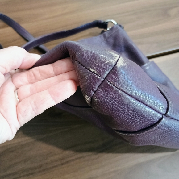 Coach Plum Purple Leather Shoulder Bag - Picture 10 of 14